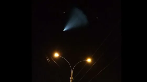 Captaron un ovni en plena noche de Rusia. Video