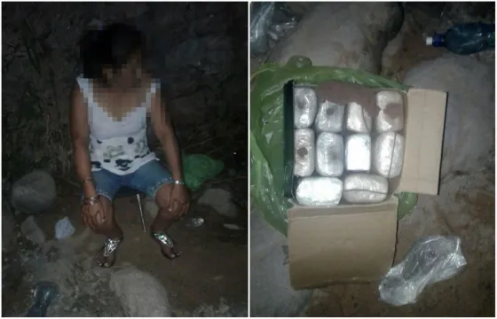 Llevaba 5 kilos de cocaína en una caja y la detuvieron