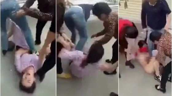 Agredió salvajemente a la amante embarazada de su marido y la desnudó en plena calle