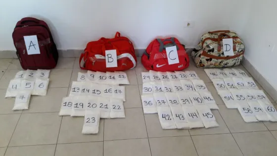 Detuvieron a tres mujeres que viajaban en un colectivo con 20 kilos de cocaína 