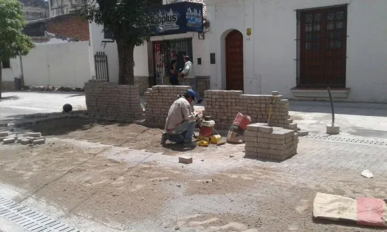 Corredor de la Fe: Se hundió el adoquinado a pocos días de terminado el trabajo