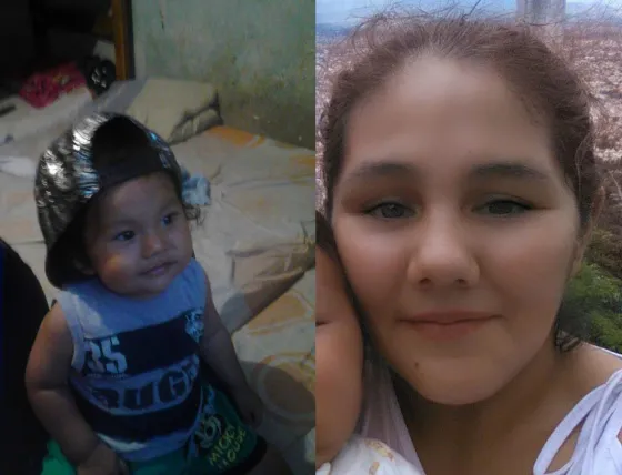 Familiares buscan a Claudia Janet Gutiérrez y a Santino de un añito