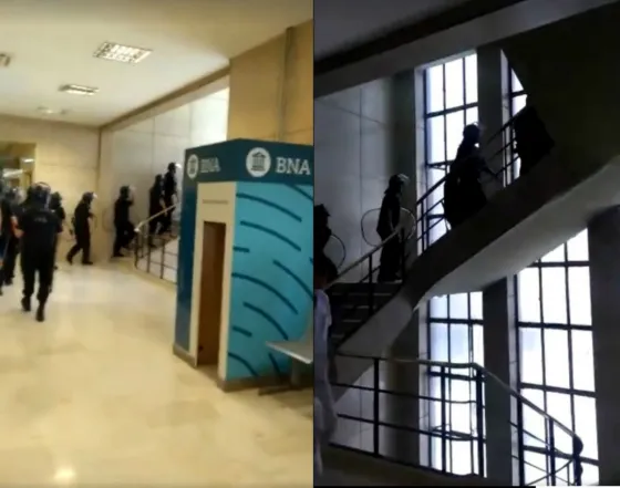 Con efectivos de la Federal presentes, echaron a 120 trabajadores del Hospital Posadas. VIDEO