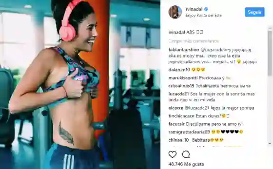 Ivana Nadal la rompió en Instagram con su rutina en el gym. Video