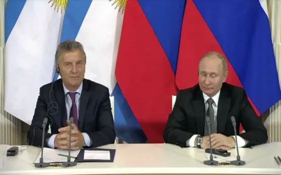 Macri y Putin emitieron un comunicado luego de su reunión. VIDEO