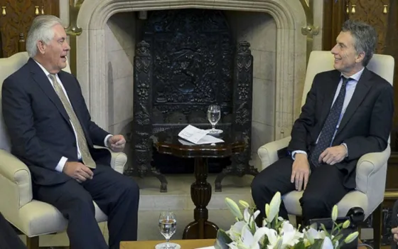 Macri recibe al secretario de Estado norteamericano