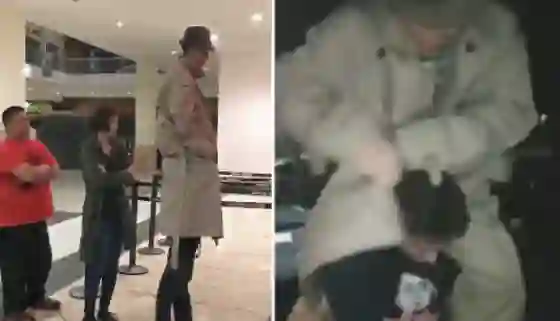 Dos niños usaron un insólito disfraz para poder ver una película de mayores (VIDEO)