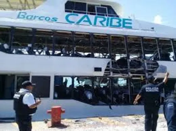Playa del Carmen: Explotó un ferry y hay al menos 25 heridos. Video