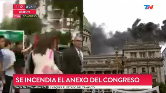 Se incendia el anexo del Congreso Nacional