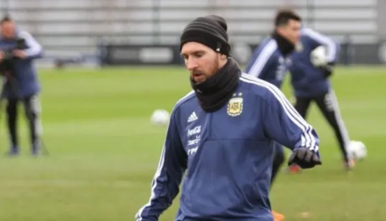 Messi entrenó con la Selección