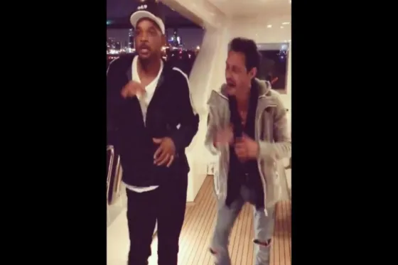 Will Smith aprende a bailar salsa con Marc Anthony. VIDEO