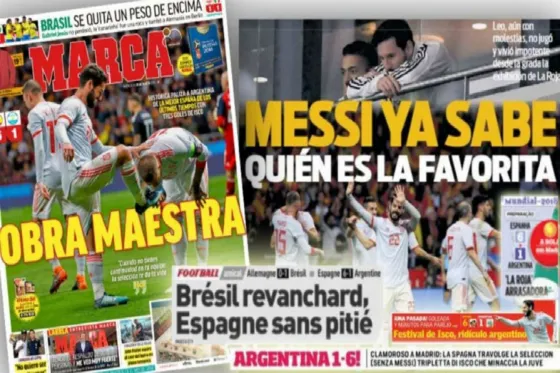 La prensa española se burló de la derrota Argentina