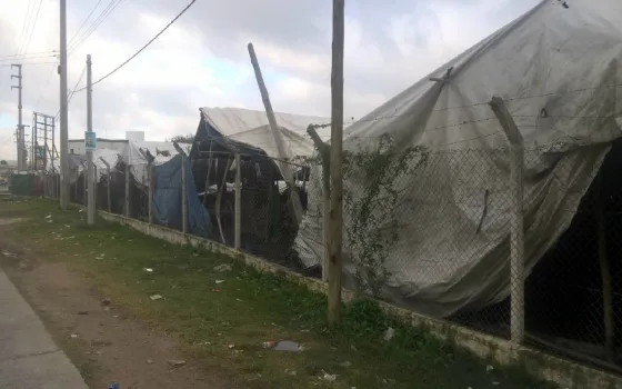 Principio de incendio en una Feria Americana