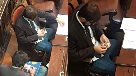 ¡El colmo! Diputados intercambian figuritas del mundial durante la sesión