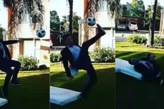Quiso imitar a Ronaldo y terminó muy mal (VIDEO)