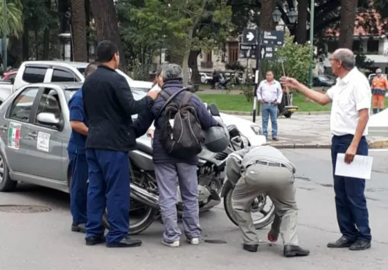 Choque en pleno micro centro salteño