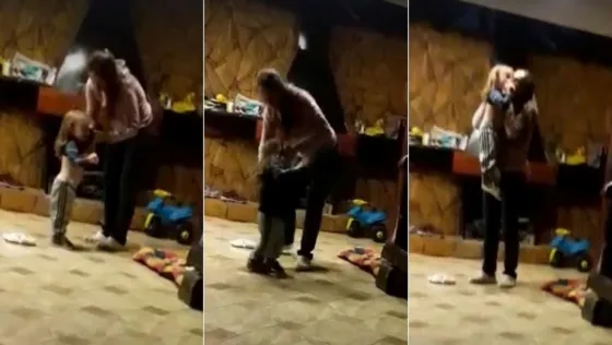 Una mujer fue filmada por la niñera cuando golpeaba ferozmente a su hijo. Video