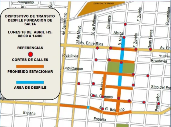 Realizarán un operativo especial de Tránsito por el aniversario de la fundación de Salta