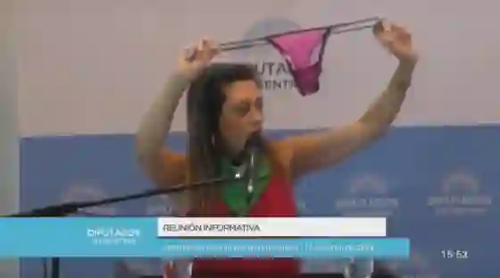 Debate sobre aborto: Vivanco alzó una bombacha durante su discurso