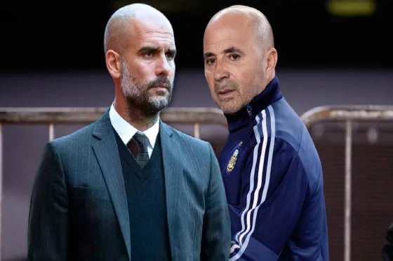 "Pep" Guardiola le habló bien de Agüero a Sampaoli