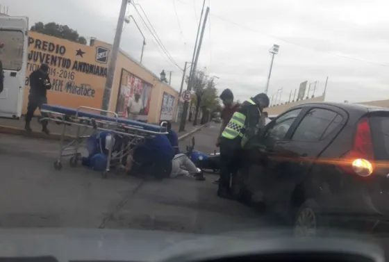 Siniestro vial en el macro centro de la ciudad