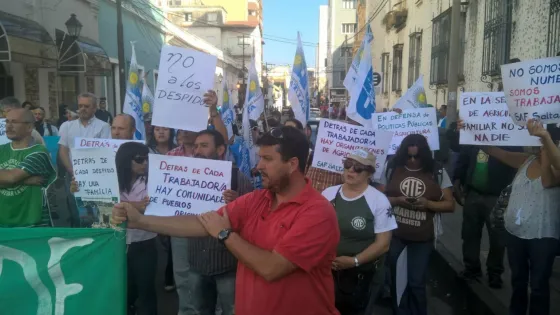 Movilización contra los despidos en la empresa de los Veteranos de Malvinas