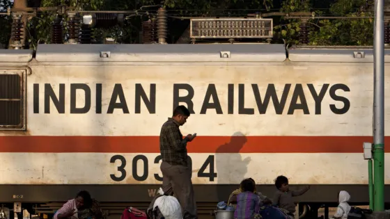 IMÁGENES IMPACTANTES: Un hombre se subió a un tren y estalló en llamas (Video)