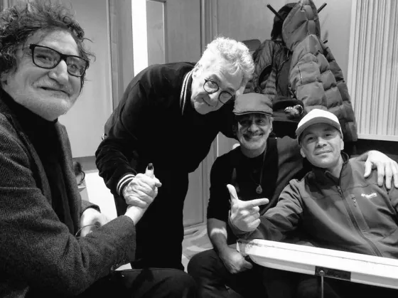 Charly García, Billy Bond, Daniel Melingo y Pablito Lescano juntos haciendo música