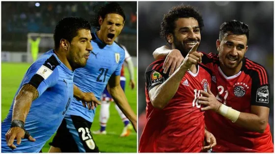 Ya empieza el partido de Uruguay contra Egipto