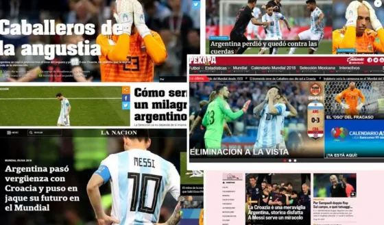 El Mundo habla de la derrota de Argentina ante Croacia. Mirá las principales portadas 