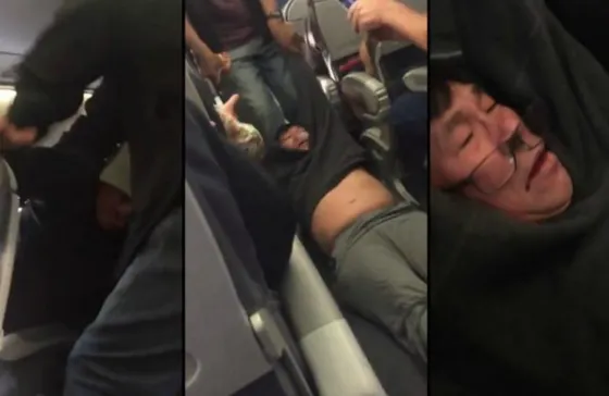 United Airlines expulsó por la fuerza a un pasajero en un vuelo. Video