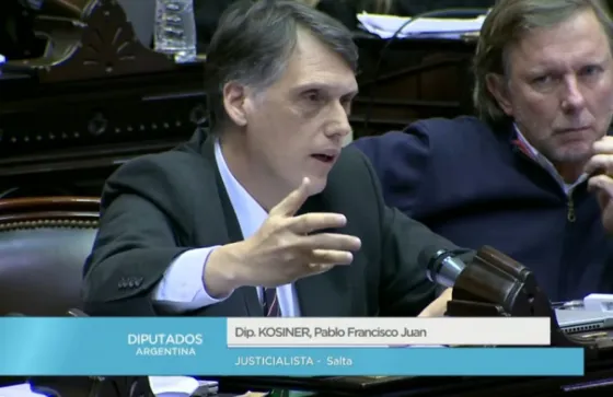 Emotivas palabras de Kosiner en la sesión por la "Ley Justina"
