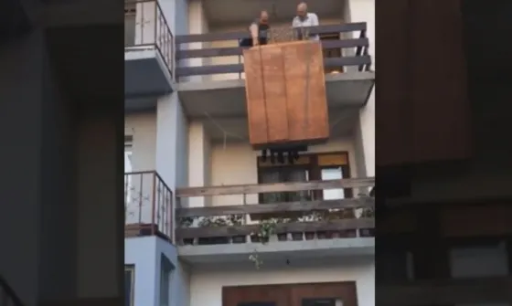 Mudanza accidentada: El video que se viralizó en las redes