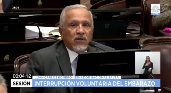 Con un discurso contradictorio, Romero ratificó su postura en contra de la legalización del aborto
