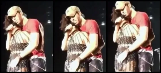 Polémico video de Enrique Iglesias sobrepasándose con una joven en pleno show