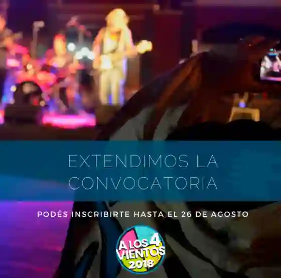 Se extendió la convocatoria del concurso “A los 4 vientos”