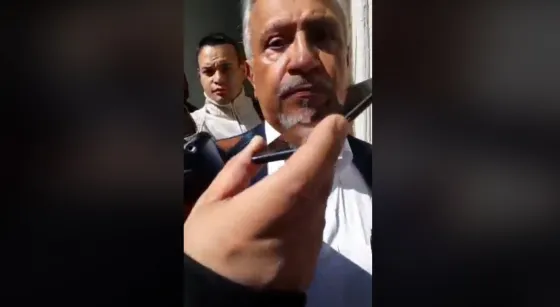 Romero desconoció la causa de “La Ciénaga” y se fue a los empujones. VIDEO