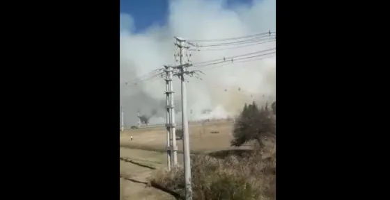 Voraz incendio en el predio de Gendarmería. VIDEO