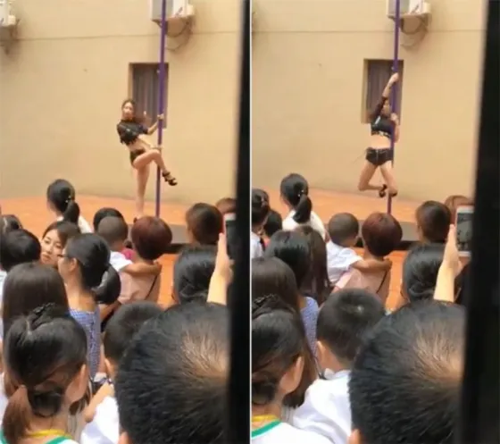 ¡Insólito! Un jardín de infantes comenzó las clases con un show de caño