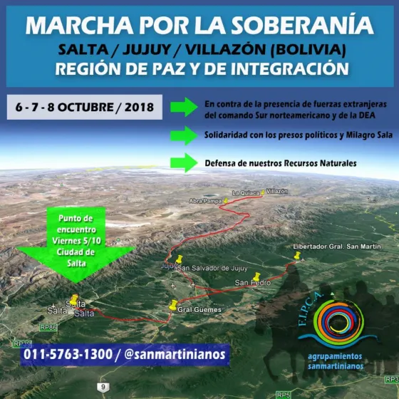 Organizan una nueva marcha por la soberanía