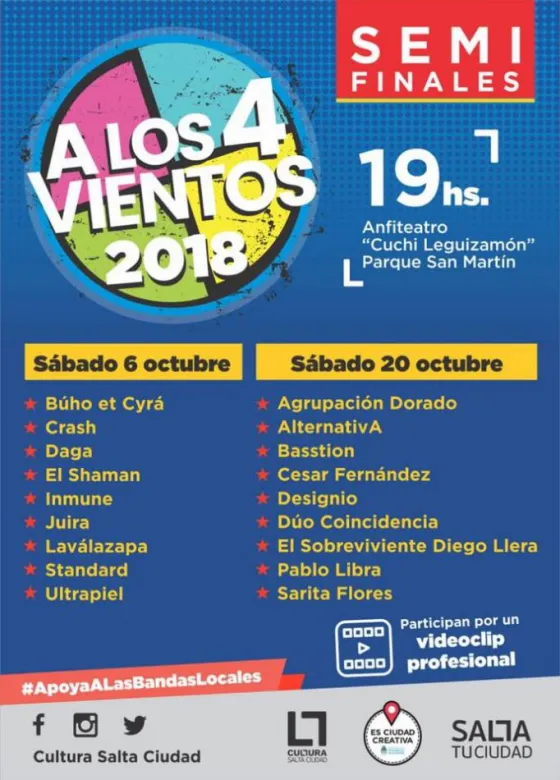 Este sábado será la primera semifinal de “A los 4 vientos”