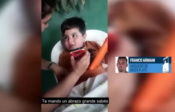 ¡Un genio! Armani llamó a Ulises, el nene que rechazó la camiseta de River por panchuques