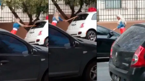 Sol Pérez confirmó que fue ella quien rompió un auto con un bate de beisbol (VIDEO)