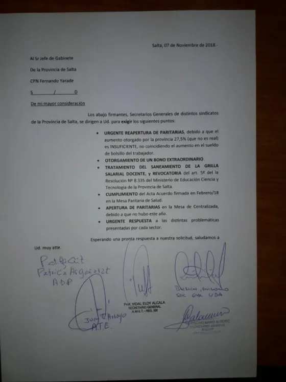 Docentes exigen la reapertura de paritarias