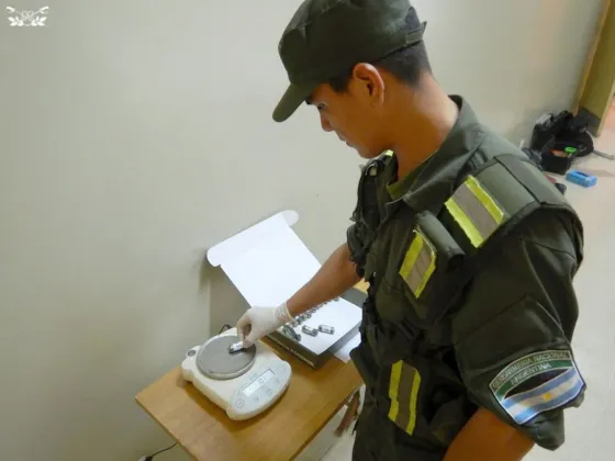 Detuvieron a una mujer que había ingerido mas de medio kilo de cocaína