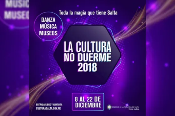 Presentarán la programación de la Cultura No Duerme 2018