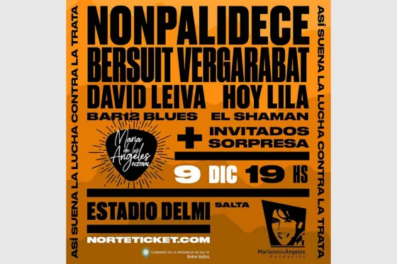 Un festival en contra de la trata de personas trae a Nonpalidece y Bersuit Vergarabat