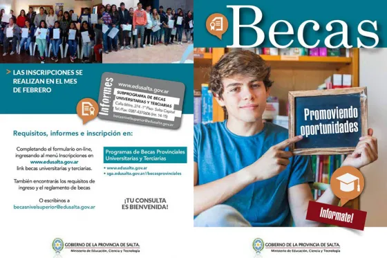 Inician las inscripciones para becas universitarias y terciarias