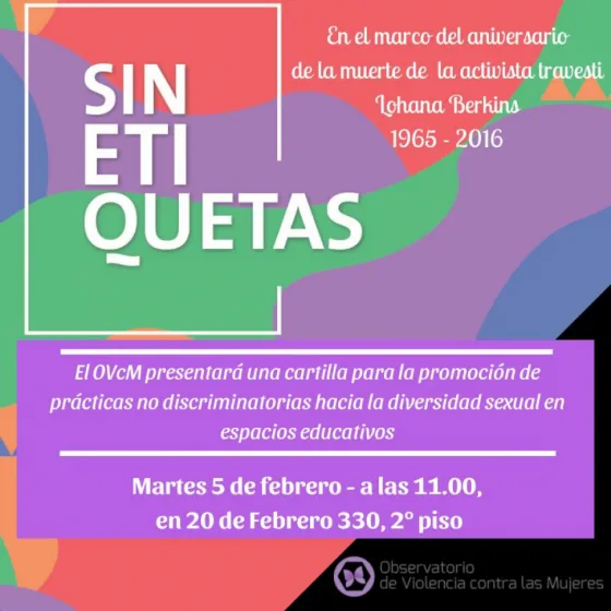  “Sin etiquetas”, la cartilla para el abordaje de la diversidad sexual en las escuelas