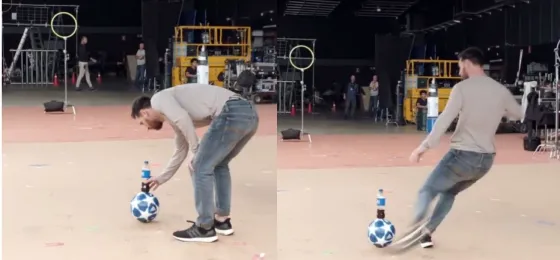 ¡Crack! Mirá el truco de Messi para una publicidad de gaseosa. VIDEO